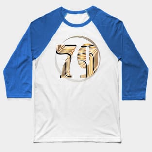 Number 79  Maglietta Golden wave effect Baseball T-Shirt